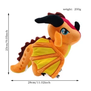 Wings of Fire Dragon Plush Toy Soft Stuffed Animal Cute Orange Companion Decor S - Picture 1 of 6