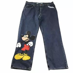 Arizona Jeans Mens 40X32 Blue Denim Loose Fit Stonewash Tapered Mickey Mouse NWT - Picture 1 of 16