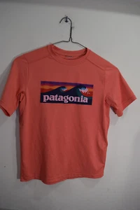 Patagonia Capilene Silkweight Quick Dry Beach T Shirt BOYS L 12 Salmon Orange - Picture 1 of 9