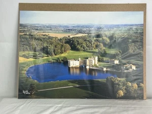 VTG Travel Poster Leeds Medieval Castle Broomfield England Tartaria Tartarian - Picture 1 of 6