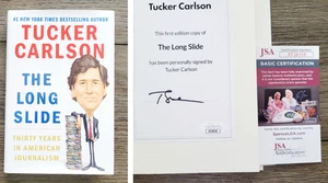 TUCKER CARLSON Signed Book THE LONG SLIDE 2021 First Edition Hardcover JSA Auth - Picture 1 of 12