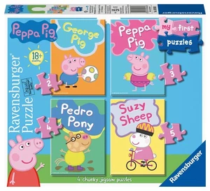 Ravensburger Peppa Pig My First Jigsaw Puzzles (2, 3, 4 & 5 Pieces) Educational - Picture 1 of 9