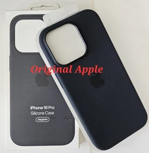 Original Apple Silikon Case mit Magsafe iPhone 16 Pro 6,3" - Schwarz - Bild 1 von 6