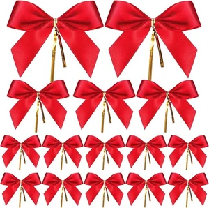 Rote Schleifen Weihnachtsschmuck Band Schleife für Weihnachtsbaum  - Bild 1 von 7