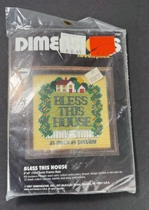Punta de aguja Dimensions Bless This House NOS sellada 5"x5" 7107 - Imagen 1 de 2