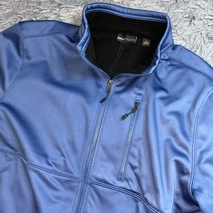 Swiss Tech Men’s Sz XL (46-48) soft-shell jacket  Blue Zippered pockets - Picture 1 of 11
