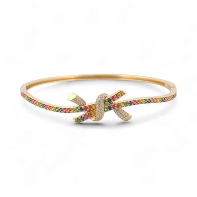 Brazalete Brazalete Effy Oro 14K Acuarelas Cinta Torcida Diamante y Zafiro Foto 1 de 4