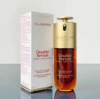 Clarins Double Serum Hydric + Lipidic Complete Age-Defying Concentrate 50 ml New - Image 1 of 2