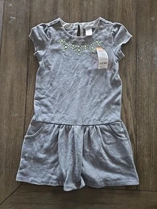 NWT Gymboree Center Stage Green Gem Gray Dress Girls SZ 7 - Picture 1 of 4