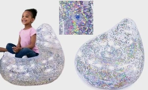Bestway Glitter Dream Portable Blow Up Inflate Chair Indoor Outdoor 154lb. max. - Picture 1 of 13