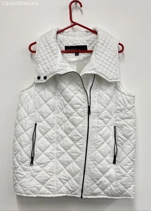 Marc New York Andrew Marc White Women's Quilted Vest White - Size L - Picture 1 of 6
