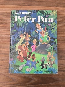 Walt Disney's Peter Pan 1977 Large Hardcover 38th Printing Large Golden Book Vtg - Picture 1 of 10
