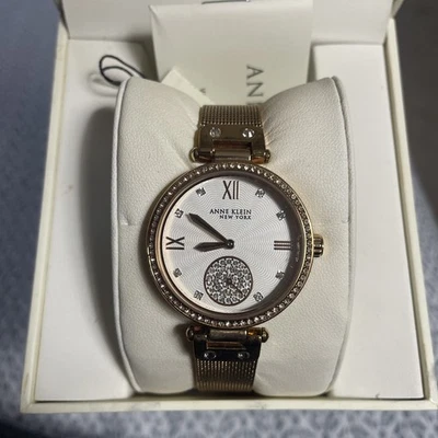 Anne Klein 12/2308SVRG New York Gold-Tone Stainless Steel Women's Quartz Watch - Image 1 of 4