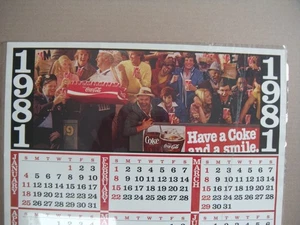 1981 COCA COLA CALENDAR - Picture 1 of 2