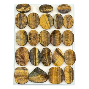 22 Pcs Natural Tiger Eye Druzy 21-28mm Untreated Loose Gemstones Wholesale Lot - Picture 1 of 8
