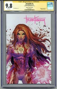 INVINCIBLE #2 CGC 9.8 SS SIGNED TYLER KIRKHAM ATOM EVE WHATNOT VIRGIN EDITION - Picture 1 of 4