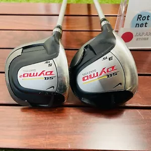 LH NIKE SQ Dymo 3w 15° 5w 19° Stiif Flex Genuine Shaft 2set Golf Club Men - Picture 1 of 9