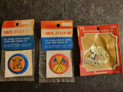 Pegatinas De Colección Dennison Sellos Patrióticos Águilas Doradas + 2 Pegatinas Vinilo Bicentenario Foto 1 de 4