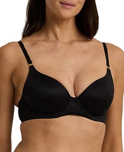 Lauren Ralph Lauren Repeat-Logo T-shirt Bra, 4L0016 Black Size 36B MSRP $52 - Picture 1 of 1
