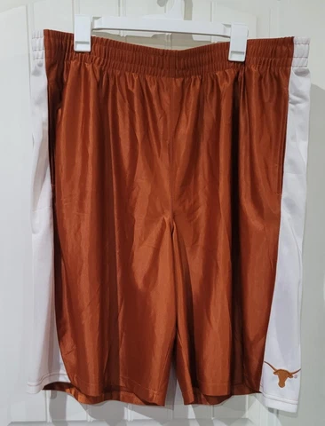 Pro Edge Texas Longhorns Basketball Shorts Burnt Orange/White Size 2XL Men Cover