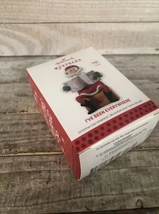 Hallmark - I've Been Everywhere Santa With Map Magic Sound Keepsake Ornament - Picture 1 of 6
