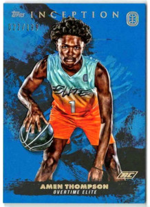 AMEN THOMPSON 2021-22 Topps Inception Overtime Elite #63 OTE BLUE /199 1st RC!