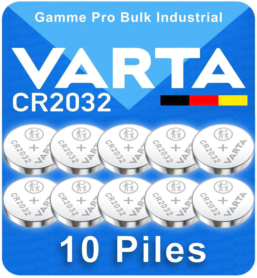10 x Varta CR2032 CR2016 CR2025 - 2016 2025 2032 Piles Bouton 3V Bulk Industrie