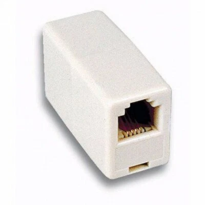 Accoppiatore per prolunga cavo telefonico RJ11 6P6C Pin to Pin F/F - Immagine 1 di 2