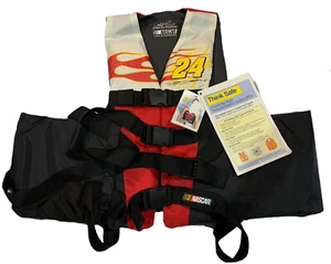 NASCAR Jeff Gordon 24 Men's XL Safety Life Jacket Vest 50-60 Chest Flames Red - Bild 1 von 12
