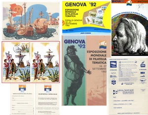 Cartoline Lotto Cristoforo Colombo Celebrazioni Concorso Filatelia Genova 987-92 - Imagen 1 de 13