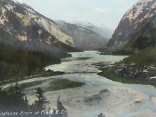 Vintage Postcard Kickinghorse River at Field British Colombia 