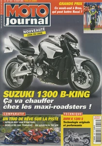 MOTO JOURNAL n°1627 19/08/2004 SUZUKI 1300 B-KING BMW K1200S APRILIA RSV1000 - Picture 1 of 1