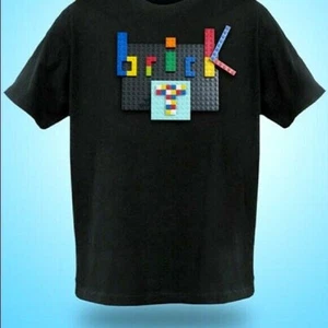 THINK GEEK L Black BUILD-ON BRICK 3-D Construction Shirt Customize it With Lego - Picture 1 of 12