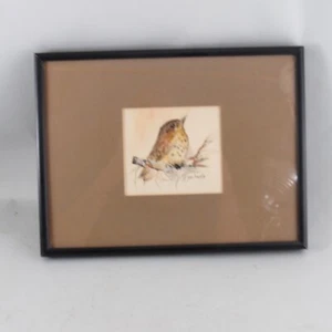 Original Jean Haefele Watercolor Painting Small Bird Framed - Picture 1 of 4