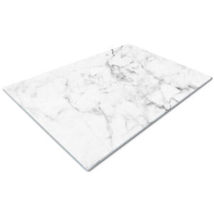 Glass Chopping Cutting Cutting Board Work Top Saver Large White Marble Cool