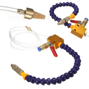 CNC Lathe Lubrication Drill Grind Nozzle Mist Coolant 8mm Air Pipe Spray System - Picture 1 of 6