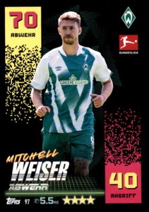 Match Attax Bundesliga 2022/2023 Card 97 - Mitchell Weiser