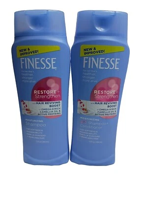 2X Finesse Moisturizing Shampoo Restore + Strengthen with Active Proteins 13 Oz. - Image 1 of 4