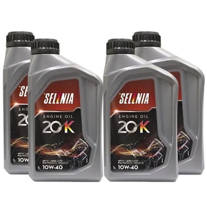 Kit 4 Lt OLIO MOTORE PETRONAS SELENIA 20K SAE 10W40 ACEA A3 API SL/CF 9.55535-G2 - Imagen 1 de 3