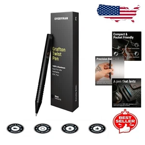 Stylish Black Mini Twist Pen with Deep-Groove Grip - Perfect for Professionals - Picture 1 of 9