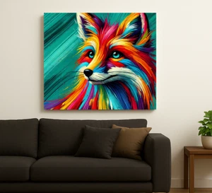 Vibrant Fox Canvas – Stunning Wall Art with Premium Texture - Picture 1 of 2