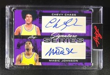 2022-23 Leaf Signature Series Dual Auto Purple Chevy Chase Magic Johnson 1/1