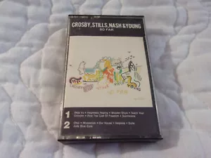 CROSBY, STILLS, NASH & AND YOUNG SO FAR CASSETTE BEST OF GREATEST HITS FOLK ROCK - Picture 1 of 6
