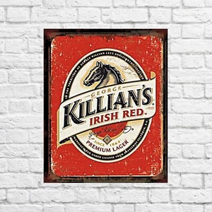 Killian`s irish red premium lager Tin Sign Metal Bar sign Pub metal sign Poster - Picture 1 of 4