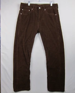Pantalones de pana Levi's 505 corte regular para hombre talla 33 X 30 tiro medio borgoña - Imagen 1 de 10