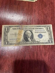 1935D Silver Certificate $1 One Dollar Bill SN N63202972F D7025 - Picture 1 of 5