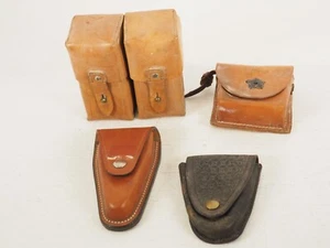 Lote de fundas de cuero vintage para aplicación de la ley militar esposas de munición - Imagen 1 de 6