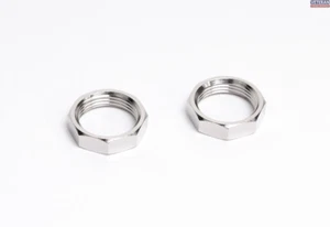 Wiper Hold Down Nut Set Chrm Pair 47-59Chev Trk 48-60 F-Series 69-77 Bronco - Picture 1 of 1