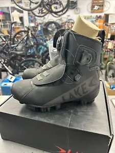 Lake Cycling Mx146-X Black/Black Reflective Winter Cycling Shoes Size 40 US 7.75 - Picture 1 of 6
