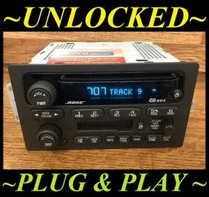 UNLOCKED 02-03 Chevy Trailblazer GMC Envoy CD Cassette Radio Factory OEM BOSE  - Bild 1 von 12